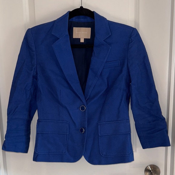 Banana Republic Royal Blue Women's Blazer size 2 - Picture 1 of 7